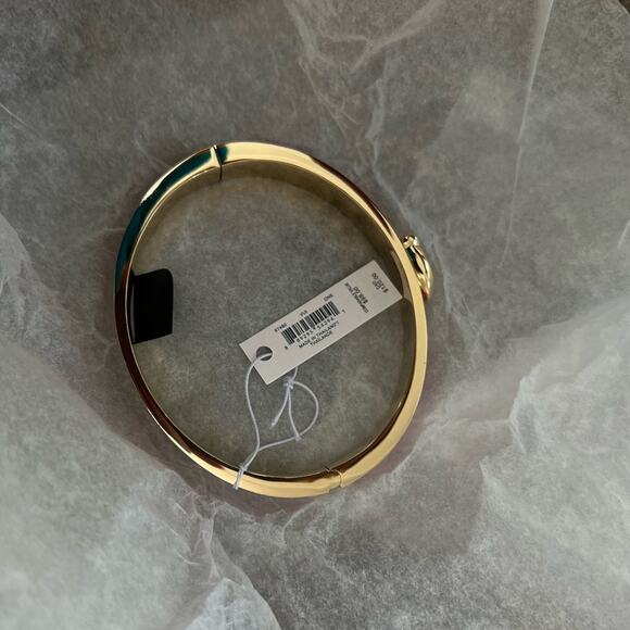 NWT Coach Signature Push Hinged Bangle in Gold/Pink/Petunia - Picture 6 of 9